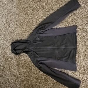 Gray / Gray Striped Women's The North Face Zip Up Hoodie Size Medium